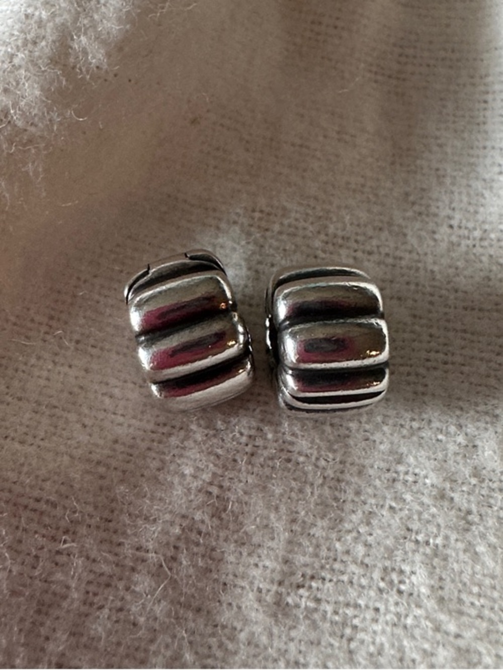 Pandora Ribbed Clips Set of 2